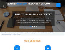 Tablet Screenshot of familyhistoryresearcher.com